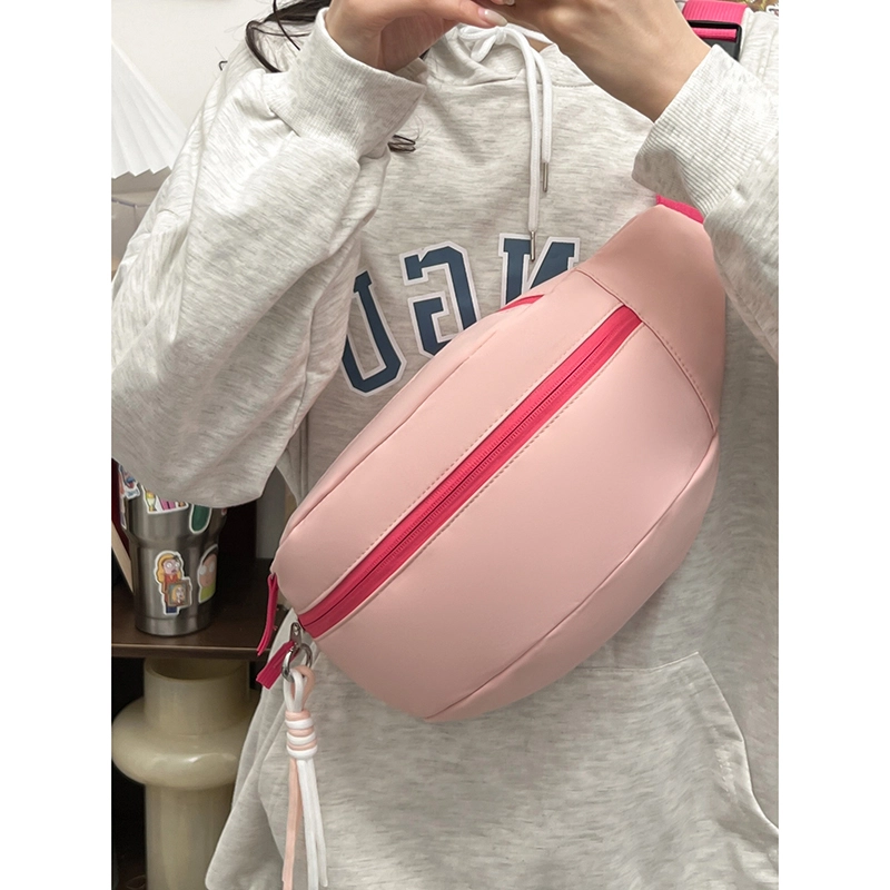 宝琳卡 时尚简约潮流 尼龙 胸包 男女同款情侣款 黑色/黄深蓝拼色/蓝色/粉色/黄蓝拼色