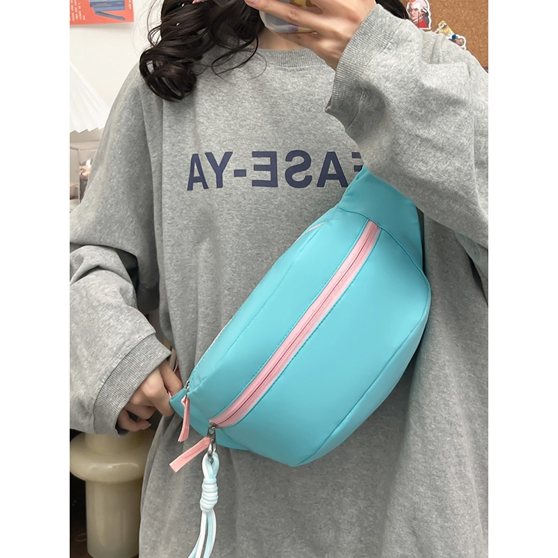 宝琳卡 时尚简约潮流 尼龙 胸包 男女同款情侣款 黑色/黄深蓝拼色/蓝色/粉色/黄蓝拼色