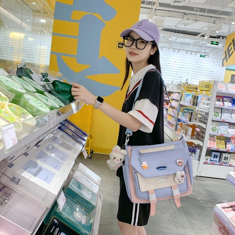 宝琳卡 小清新日系简约韩版时尚潮流百搭 尼龙 斜挎单肩包 常规 女款 多色