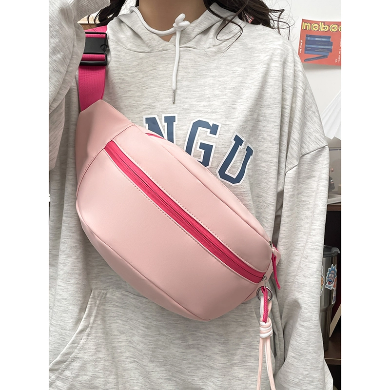 宝琳卡 时尚简约潮流 尼龙 胸包 男女同款情侣款 黑色/黄深蓝拼色/蓝色/粉色/黄蓝拼色