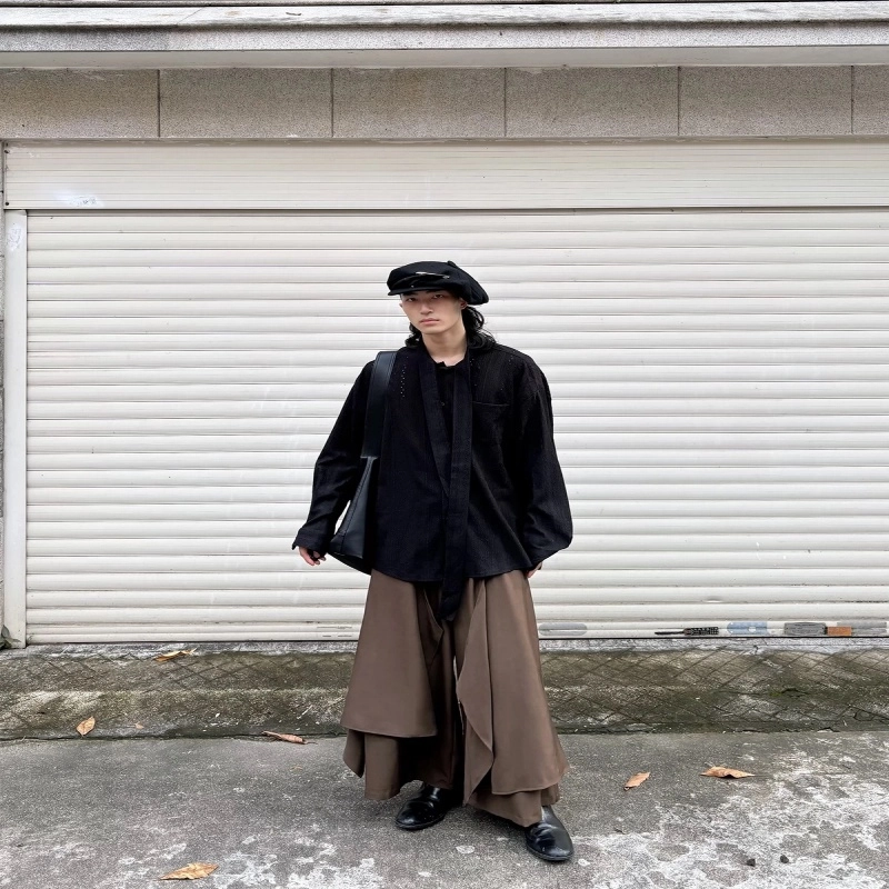 半空山 复古舒适百搭长袖衬衫 男女同款