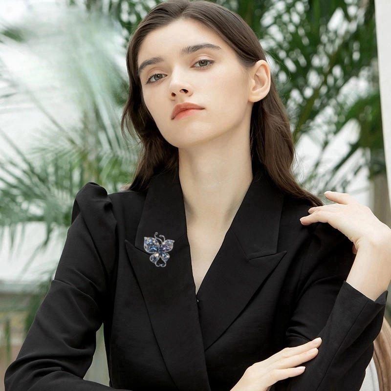兰盈 奢华蝴蝶 轻奢小众 合金 胸针 女款