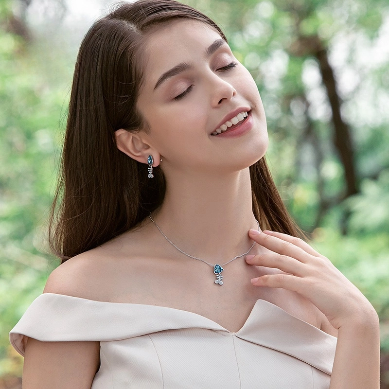 兰盈 鱼骨水晶 合金 项链 女款