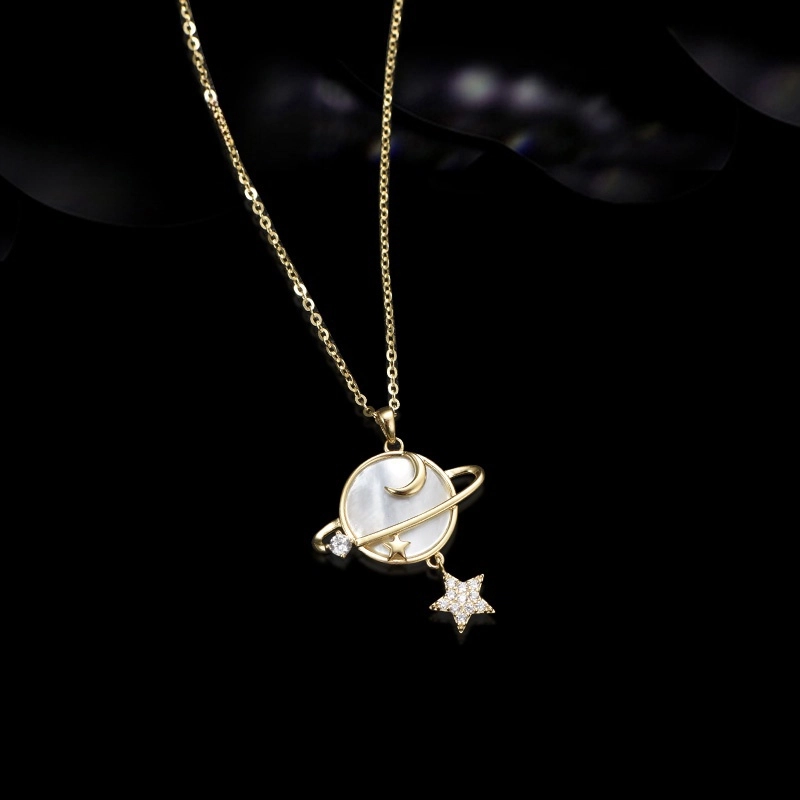 兰盈 星球轻奢小众锁骨链 环保合金 项链 女款