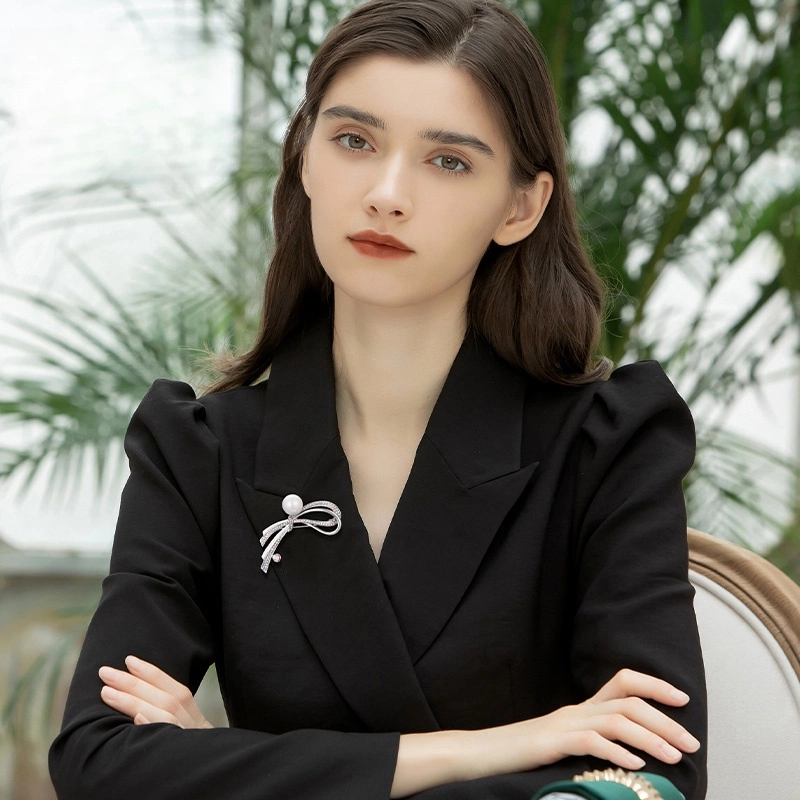 兰盈 蝴蝶结轻奢小众优雅 奥地利水晶 胸针 女款