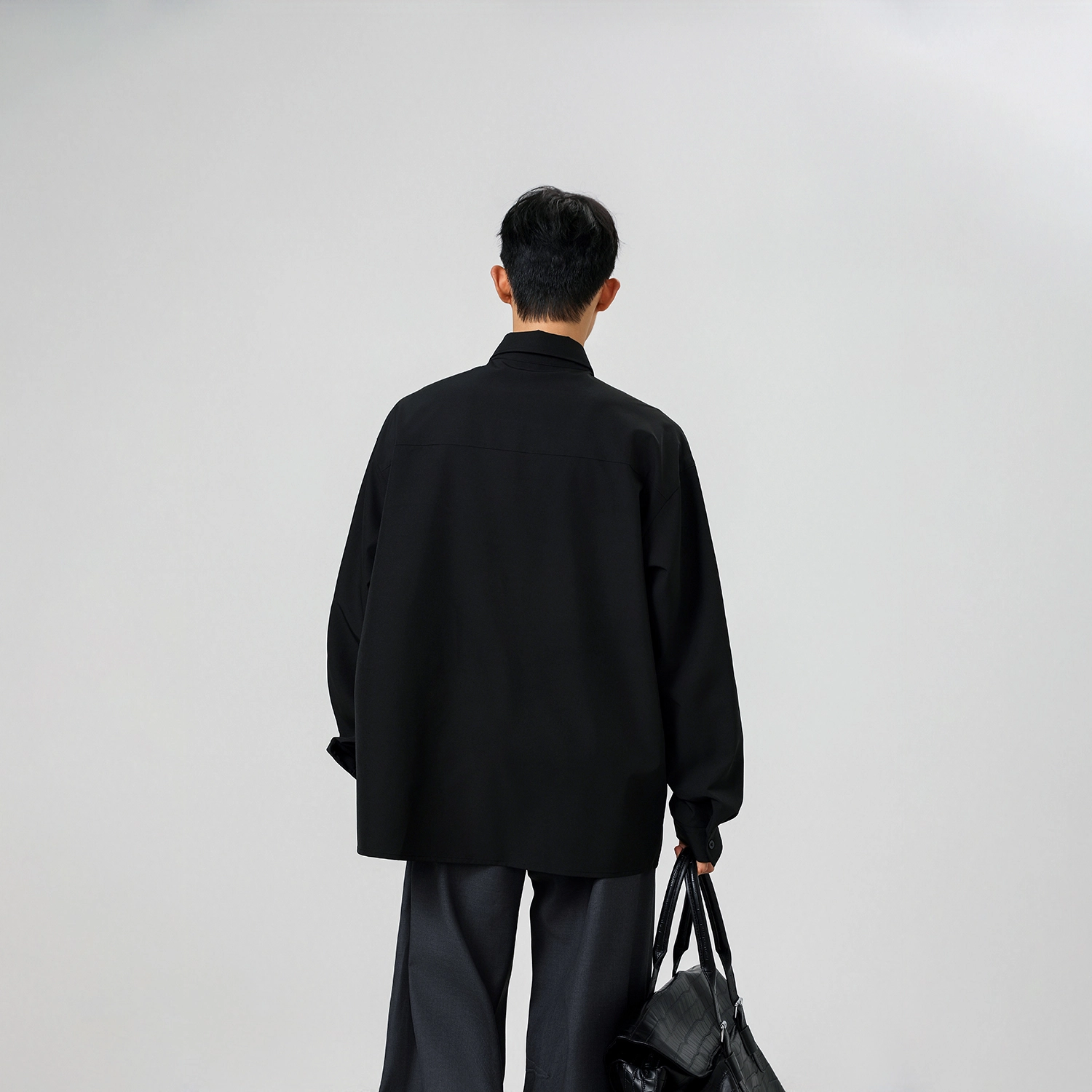 曼城 简约纯色商务毕业季礼赠谢师恩利落正装通勤新郎婚礼婚庆百搭职场西服内搭大码宽松休闲长袖衬衫 男女同款