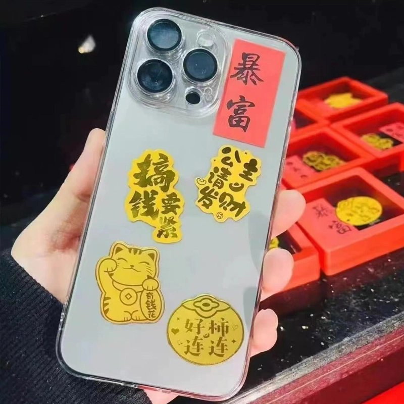 【999金片 泼天富贵】 九龙古 公主请发财 新中式复古国潮招财纳福大吉大利招财吸金轻奢时尚转运日常通勤#好运 金 挂件 男女同款情侣款