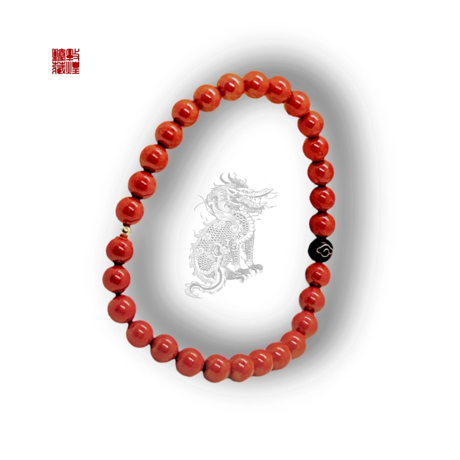敦煌联名款 赞记传奇 祥云寓意着吉祥 如意美好创意性的多种东方美学元素结合 朱砂 玉石手串 女款