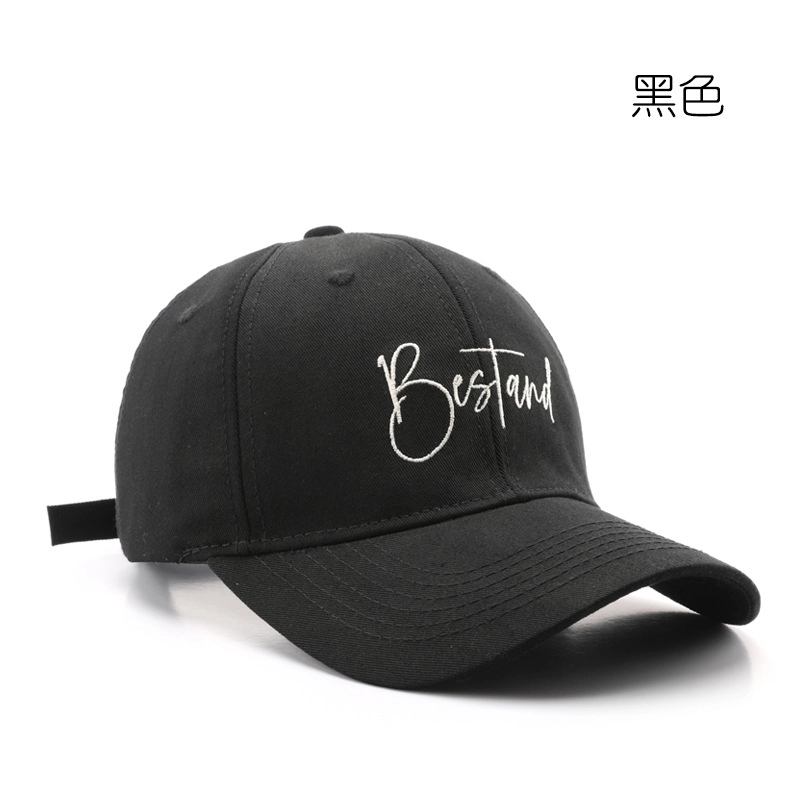 佐闯 帽子复古简约硬顶字母刺绣户外出行防晒遮阳 棉 鸭舌帽 男女同款情侣款