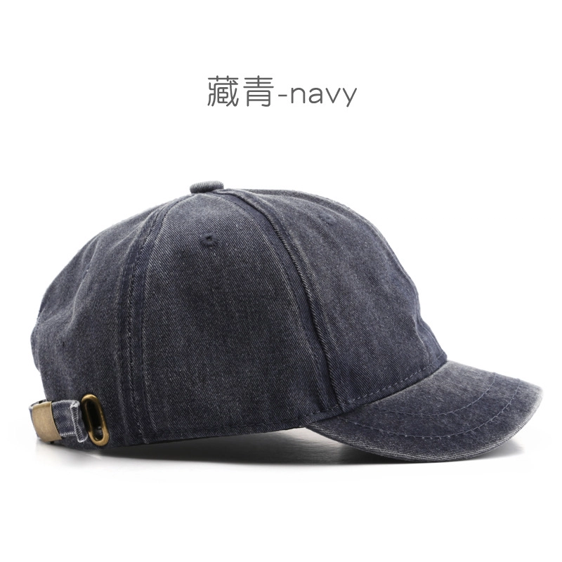 佐闯 日系街头个性纯色光板短檐户外运动防晒显脸小 棉 鸭舌帽 男女同款情侣款