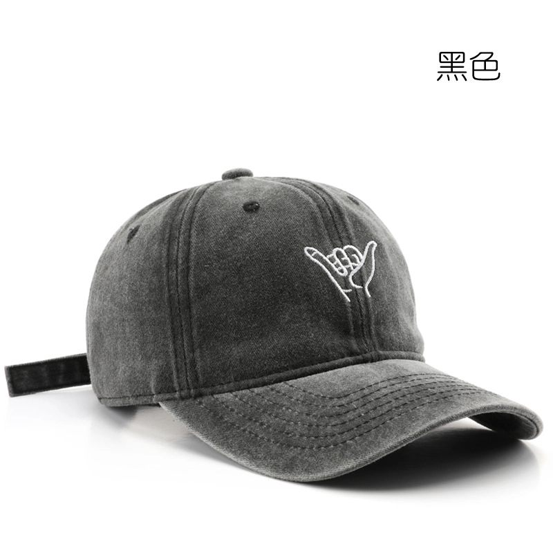 佐闯 复古嘻哈街头时尚显脸小水洗做旧刺绣户外街头个性出行遮阳 棉 鸭舌帽 男女同款情侣款