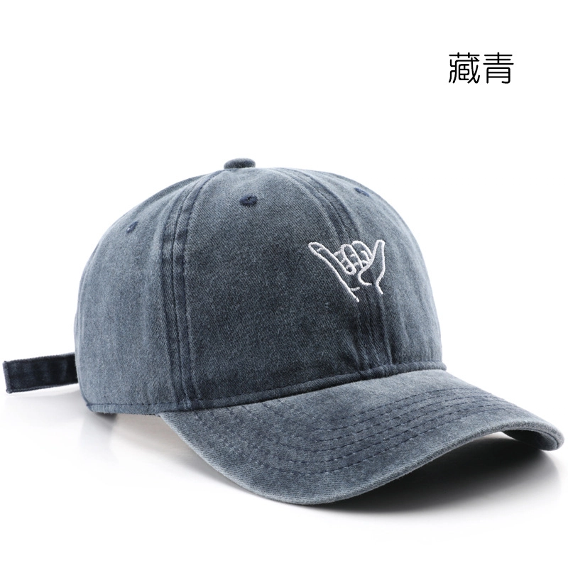 佐闯 复古嘻哈街头时尚显脸小水洗做旧刺绣户外街头个性出行遮阳 棉 鸭舌帽 男女同款情侣款
