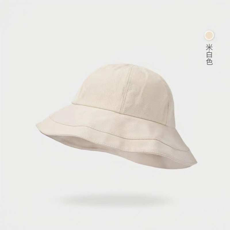 佐闯 圆顶素颜神器 夏季薄款百搭韩版日系盆帽遮阳防晒太阳帽子 棉 渔夫帽 女款