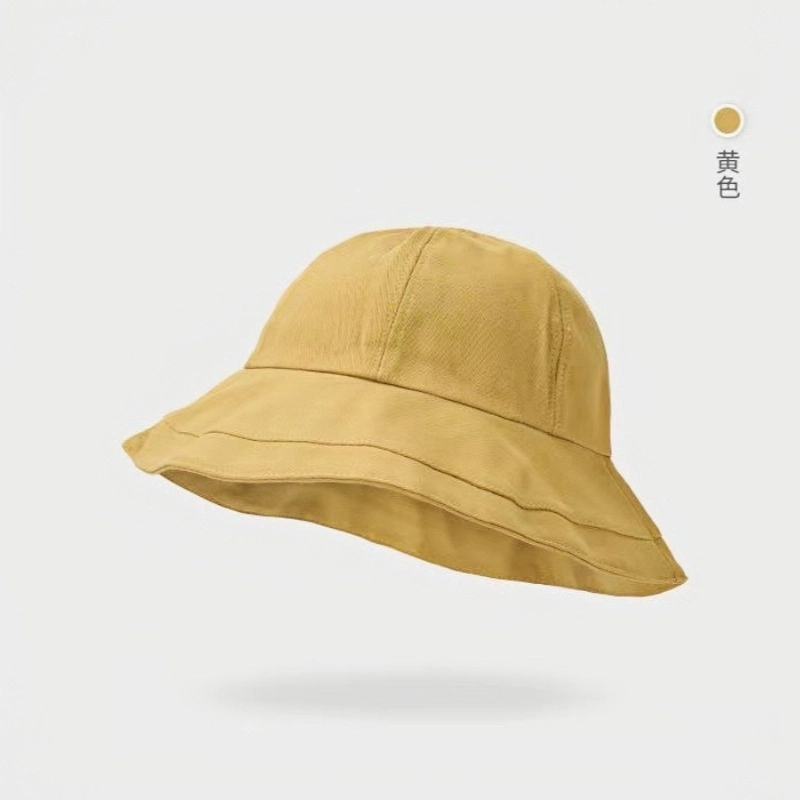 佐闯 圆顶素颜神器 夏季薄款百搭韩版日系盆帽遮阳防晒太阳帽子 棉 渔夫帽 女款