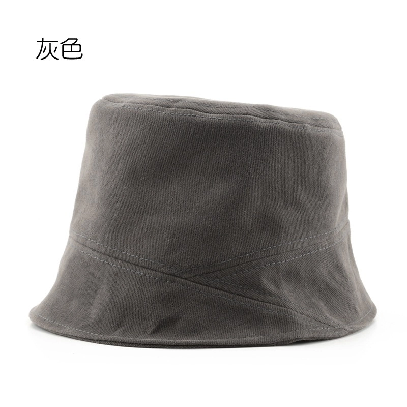 佐闯 日系时尚纯色光板素颜遮阳水桶户外运动休闲 棉 渔夫帽 男女同款情侣款