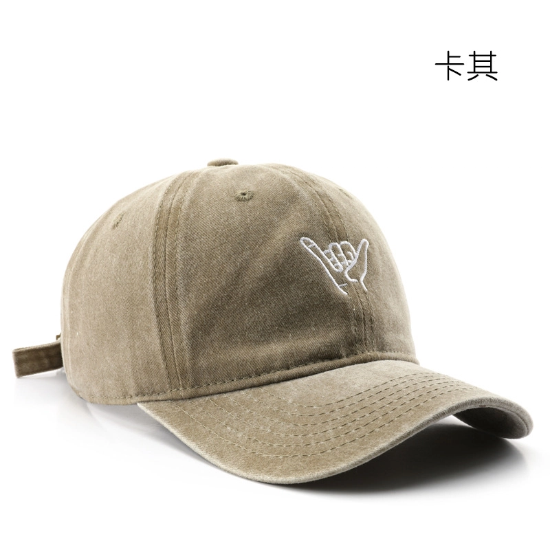 佐闯 复古嘻哈街头时尚显脸小水洗做旧刺绣户外街头个性出行遮阳 棉 鸭舌帽 男女同款情侣款