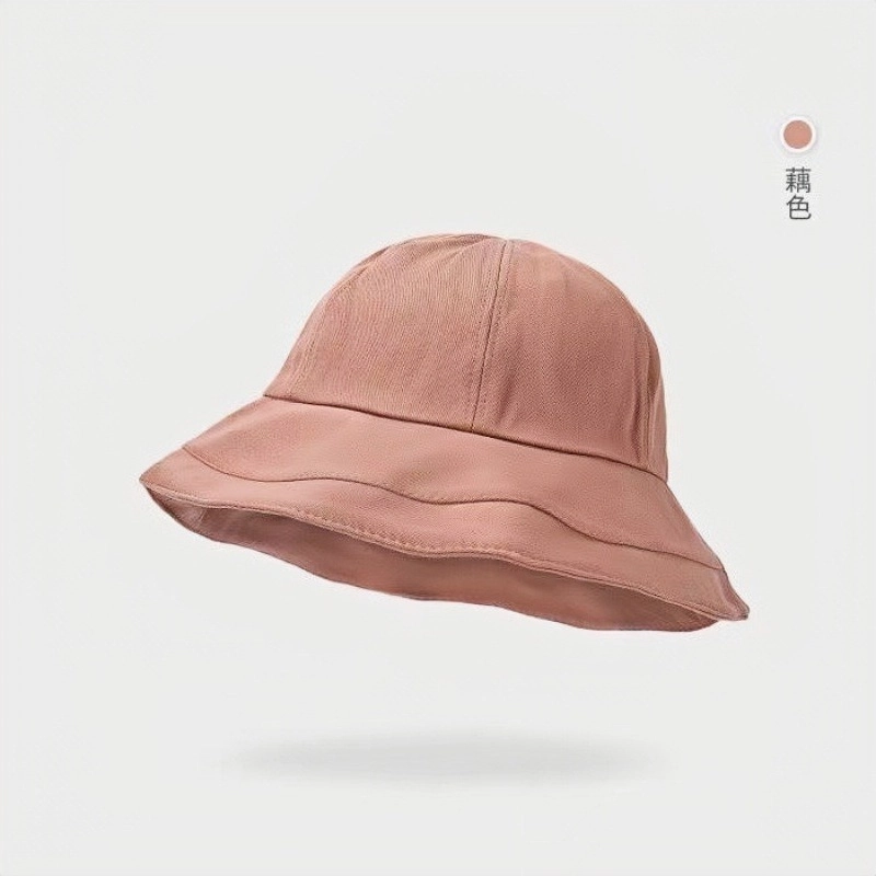 佐闯 圆顶素颜神器 夏季薄款百搭韩版日系盆帽遮阳防晒太阳帽子 棉 渔夫帽 女款
