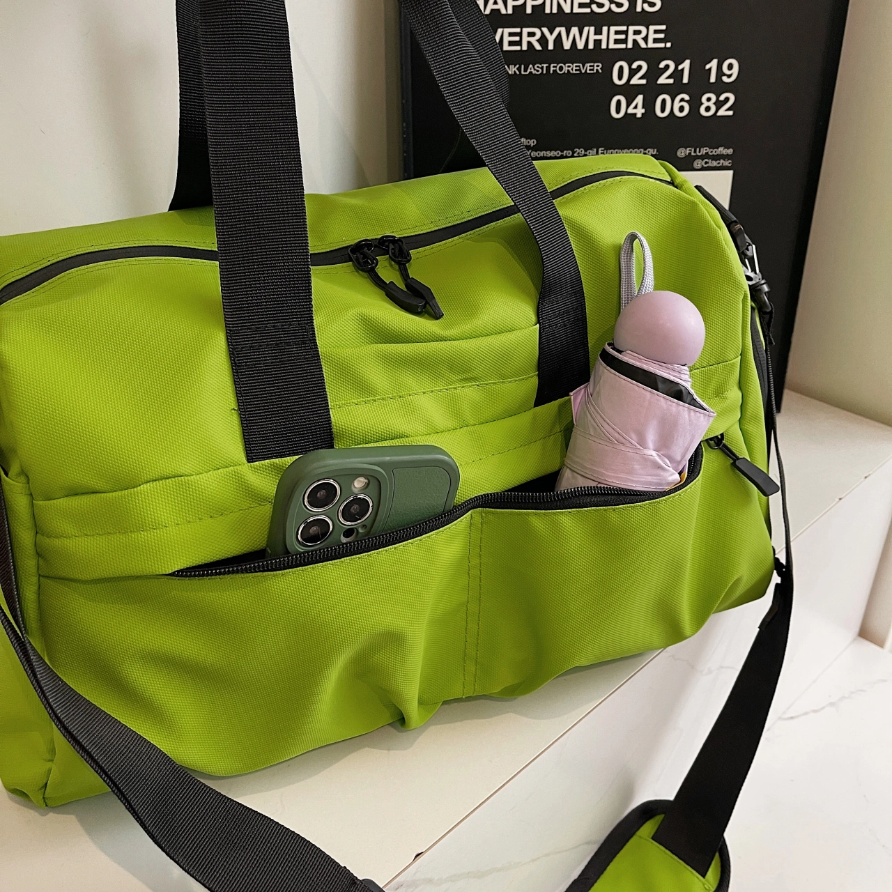 草丛喵喵喵 休闲时尚出差通勤日常简约 帆布 帆布包旅行包 男女同款情侣款 灰色