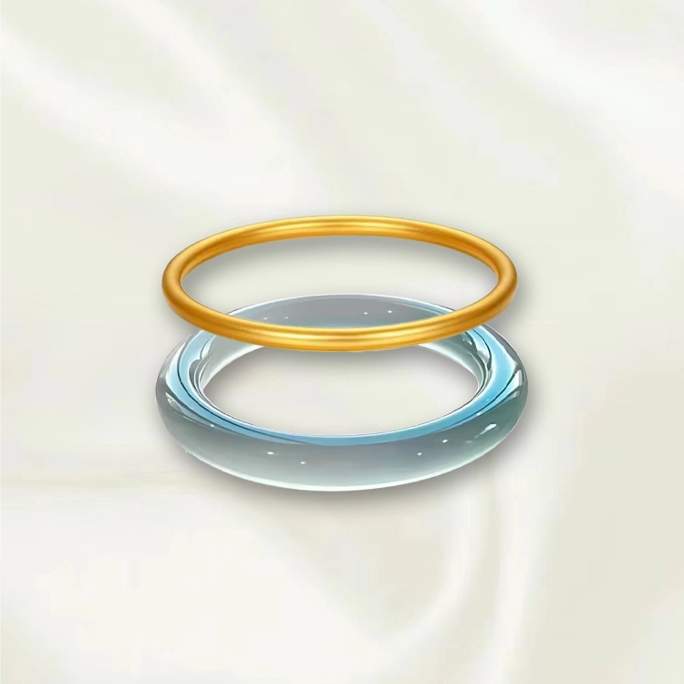 重庆金店 一步一响 金钱进袋国风新中式典雅旗袍汉服库里蓝白月光金玉满堂气质首饰妈妈 玉髓 玉石手镯 男女同款情侣款 妈妈闺蜜女友礼品物