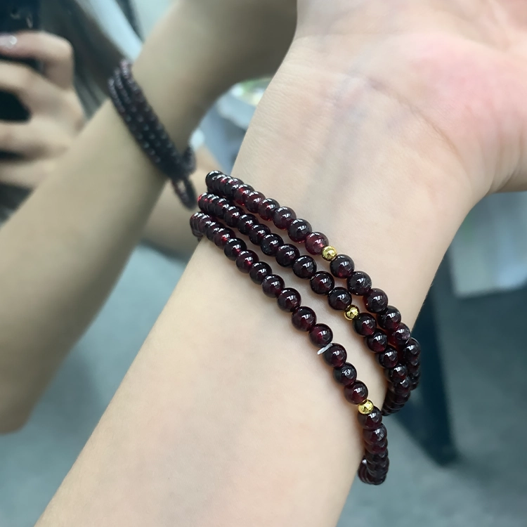 【时来好运】 重庆金店 好运转运珠 国潮新中式招财纳福吉祥顺遂本命年精致轻奢优雅气质小众设计转运珠 琉璃 手串 男女同款情侣款