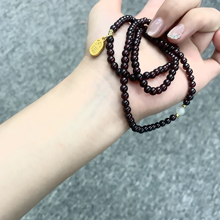 【时来好运】 重庆金店 招财纳福叠戴 国潮新中式招财纳福吉祥顺遂本命年精致轻奢优雅气质小众设计转运珠手饰 琉璃 手串 男女同款情侣款