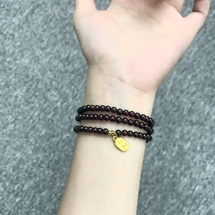 【时来好运】 重庆金店 招财纳福叠戴 国潮新中式招财纳福吉祥顺遂本命年精致轻奢优雅气质小众设计转运珠手饰 琉璃 手串 男女同款情侣款