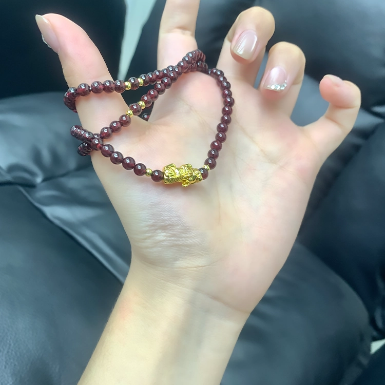 【时来好运】 重庆金店 招财貔貅 国潮新中式招财纳福吉祥顺遂本命年精致轻奢优雅气质小众设计转运珠 琉璃 手串 男女同款情侣款
