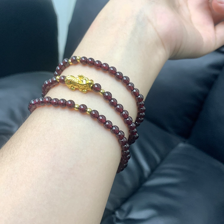 【时来好运】 重庆金店 招财貔貅 国潮新中式招财纳福吉祥顺遂本命年精致轻奢优雅气质小众设计转运珠 琉璃 手串 男女同款情侣款