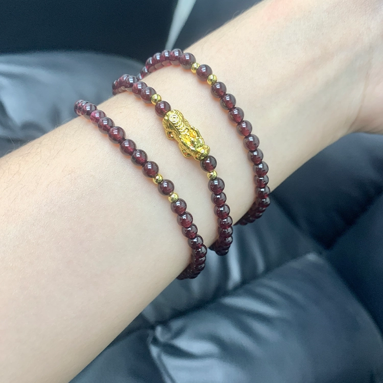 【时来好运】 重庆金店 招财貔貅 国潮新中式招财纳福吉祥顺遂本命年精致轻奢优雅气质小众设计转运珠 琉璃 手串 男女同款情侣款
