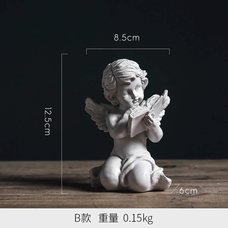 钵提 美式小雕塑天使 工艺品装饰 创意家居桌面摆件  潮流衍生品