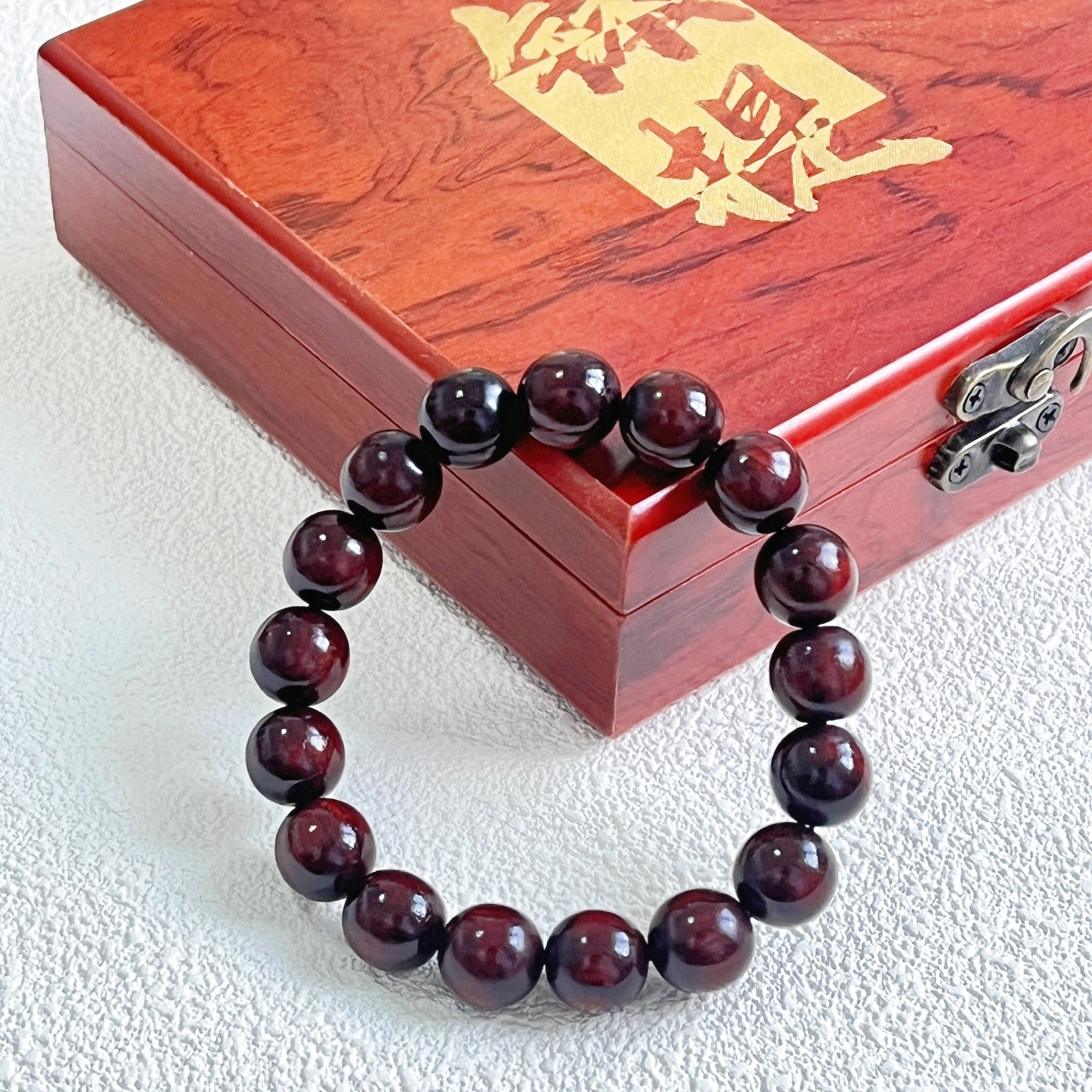 钵提 金星老料工艺金星手持串绕指柔高密念佛珠 新中式单圈#好运 血檀 手串 男女同款情侣款