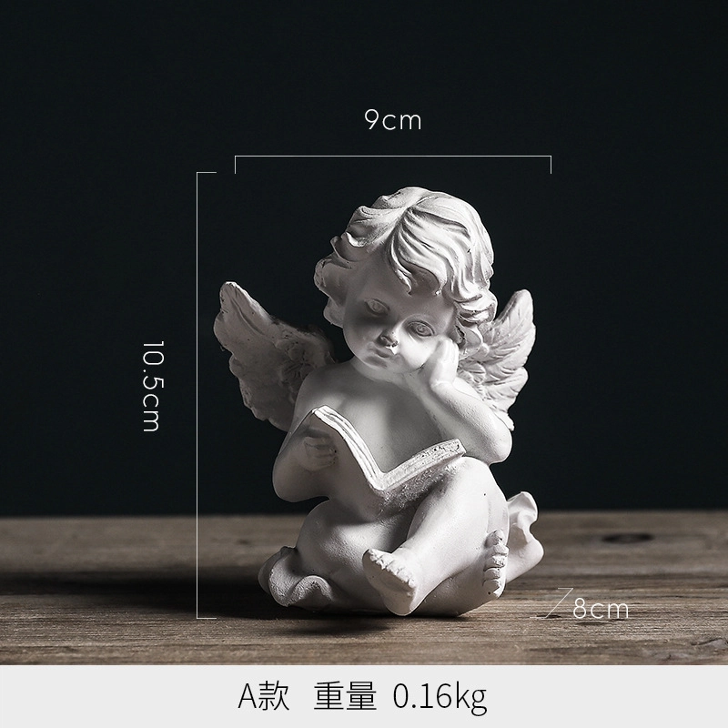 钵提 美式小雕塑天使 工艺品装饰 创意家居桌面摆件  潮流衍生品