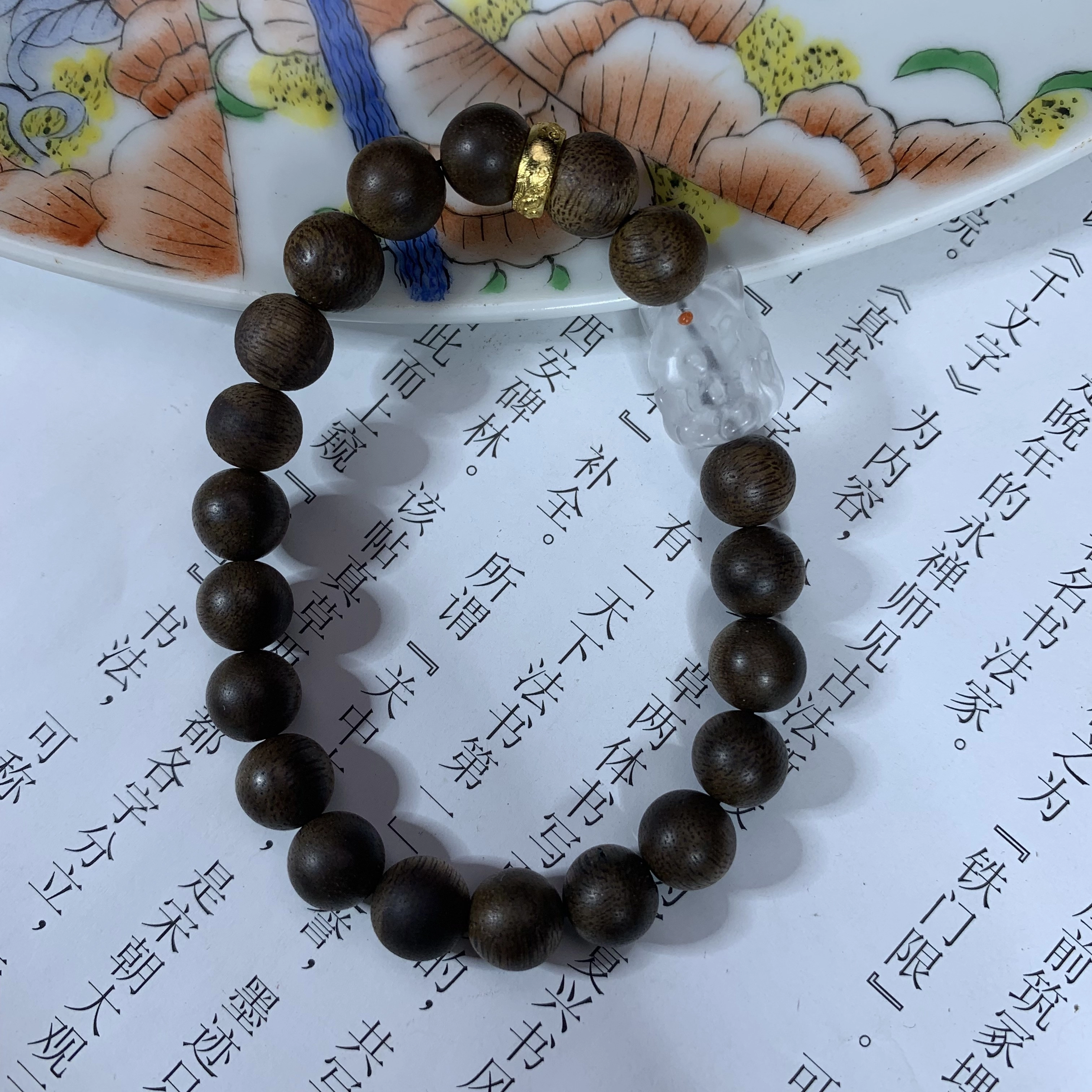 仙沐坊 古风潮玩 凤九狐狸 可爱小众设计感 文玩 沉香木 名贵木作手串 女款