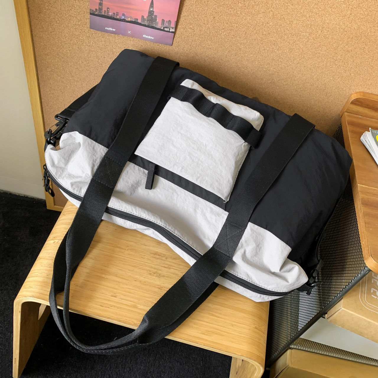 意酷 时尚潮流百搭 尼龙 单肩斜挎手提包 常规 男女同款情侣款 多色