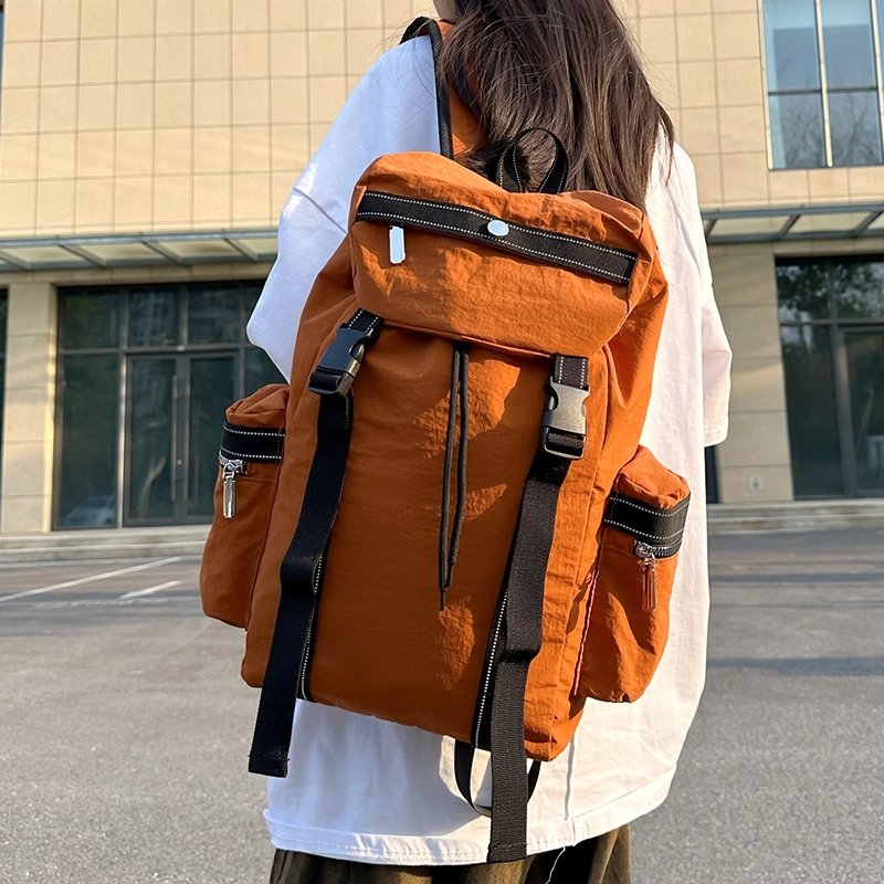 意酷 时尚潮流简约高级 尼龙 双肩包 常规 男女同款情侣款 多色