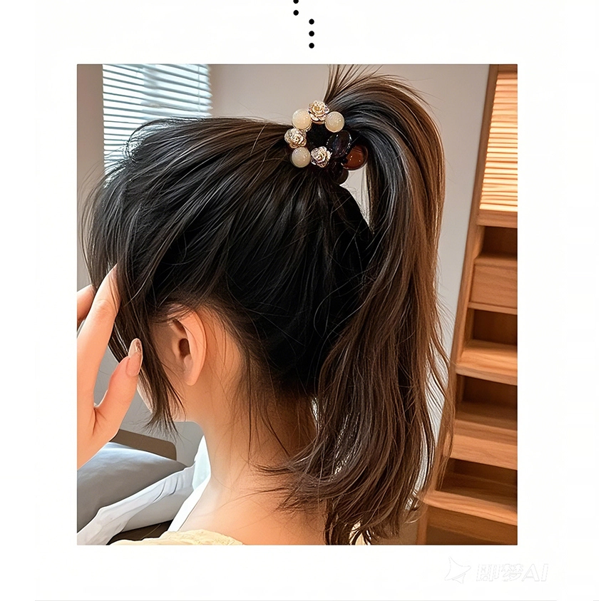 左欧 高级感半扎发高马尾后脑勺 亚克力 发夹 女款