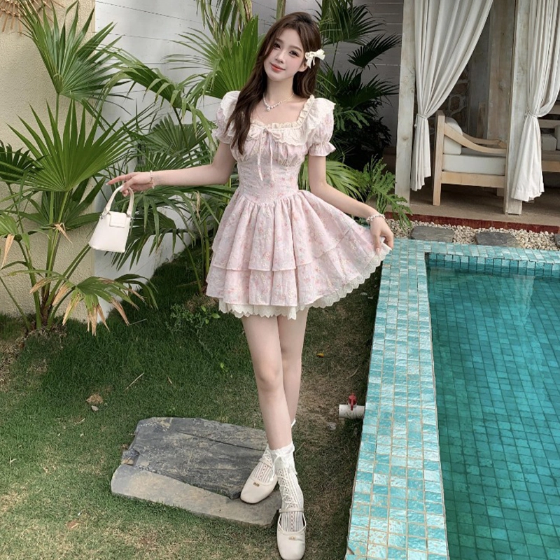 依钗 舒适通勤百搭简约休闲温柔风服饰短袖连衣裙 女款