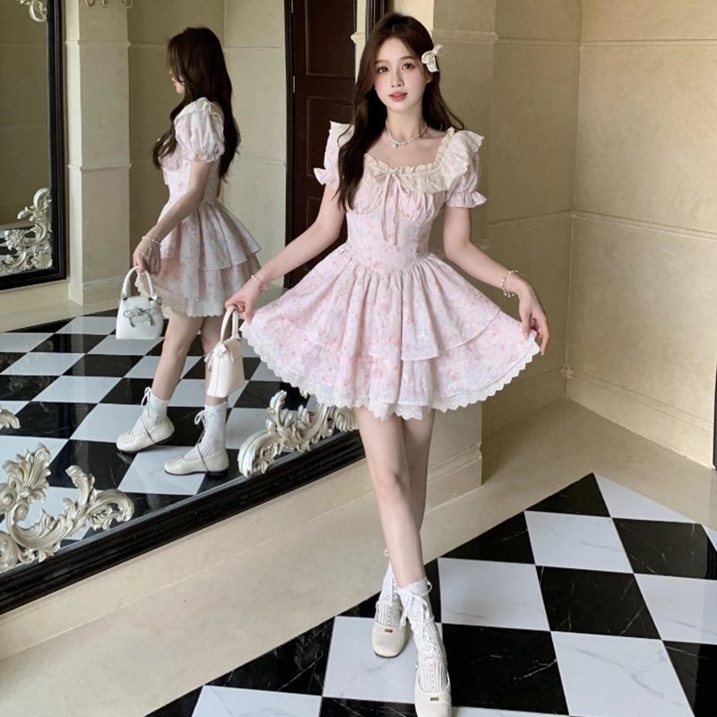依钗 舒适通勤百搭简约休闲温柔风服饰短袖连衣裙 女款