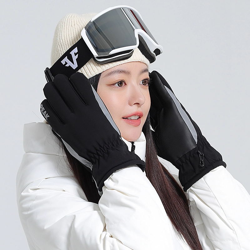 匹克 冬季防寒保暖户外骑行滑雪跑步防滑防风加绒加厚可触屏 聚酯纤维 运动手套 男女同款情侣款