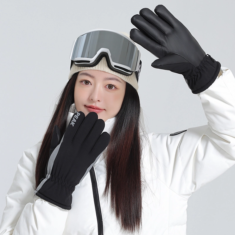 匹克 冬季防寒保暖户外骑行滑雪跑步防滑防风加绒加厚可触屏 聚酯纤维 运动手套 男女同款情侣款