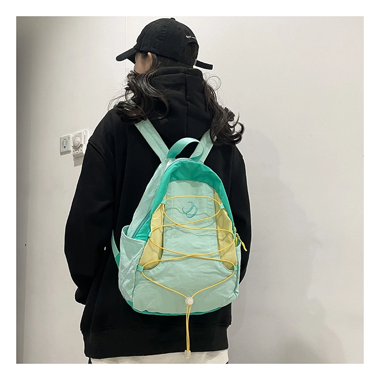 艾妮兔 双肩包小众设计撞色百搭运动 尼龙 男女同款 多色