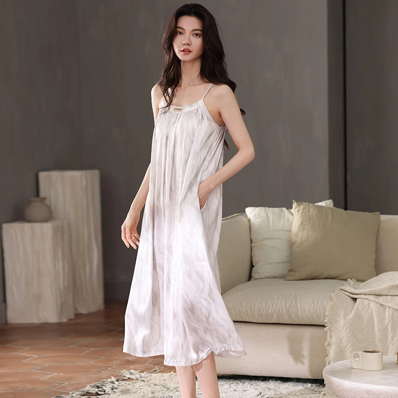 怀尔蔚 舒适薄款家居服无袖吊带睡裙 女款