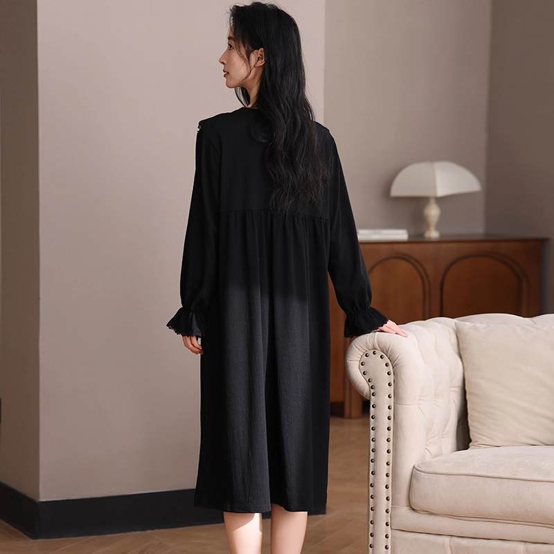 怀尔蔚 长袖舒适薄款家居服睡裙 女款