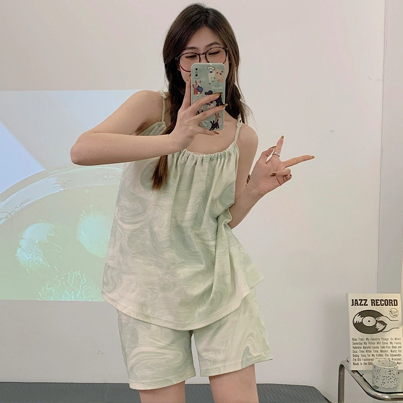 怀尔蔚 可外穿薄款休闲舒适简约家居服睡衣套装 女款