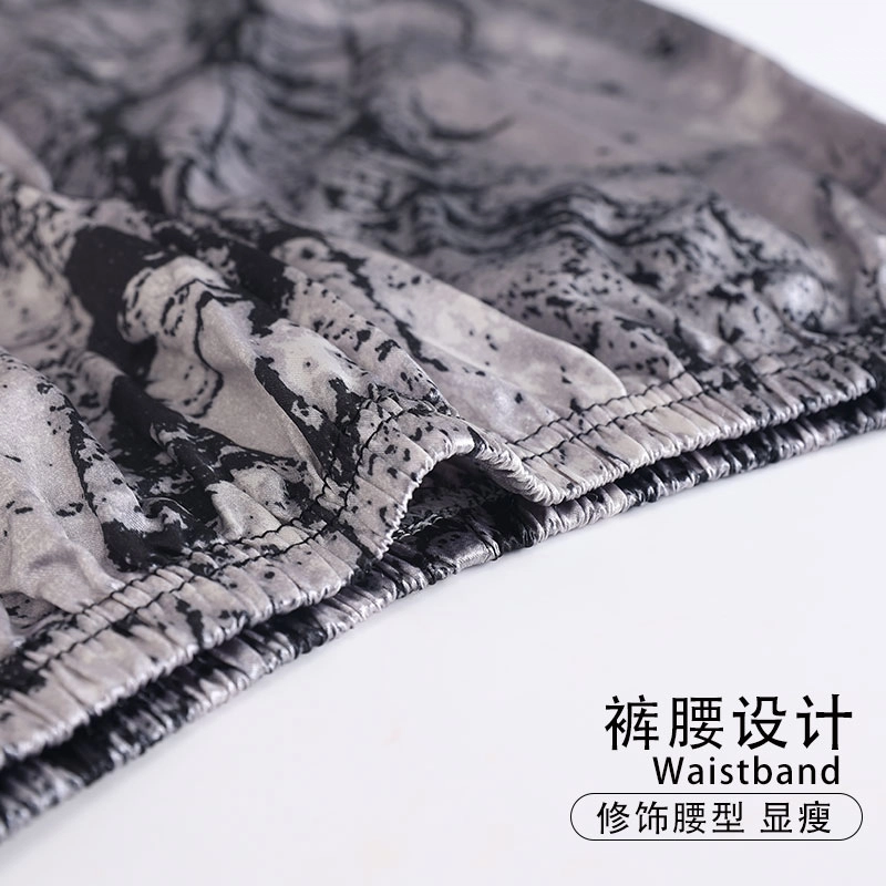 怀尔蔚 舒适透气翻领短袖上衣休闲家居服五分裤睡衣套装 男款 图片色
