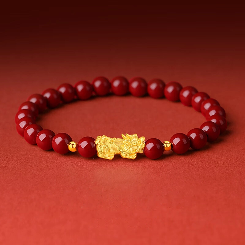 亨万福 国潮貔貅转运轻奢小众#好运 足金 一口价 黄金手串 女款
