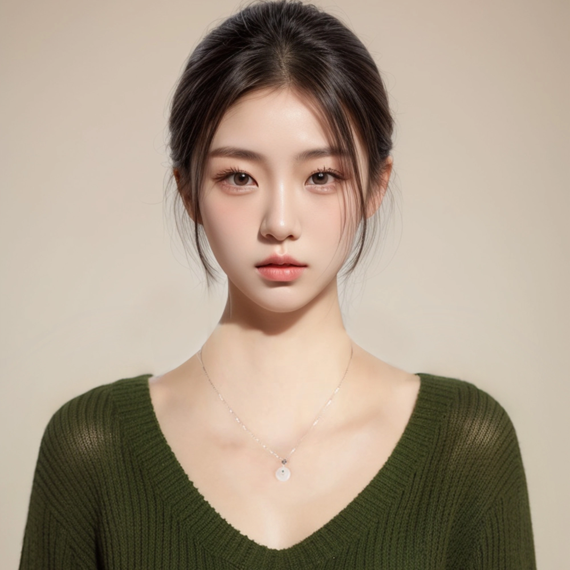 敦煌博物馆 本命年新中式小众锁骨链 玉髓 竹梦坠平安扣吊坠 女款