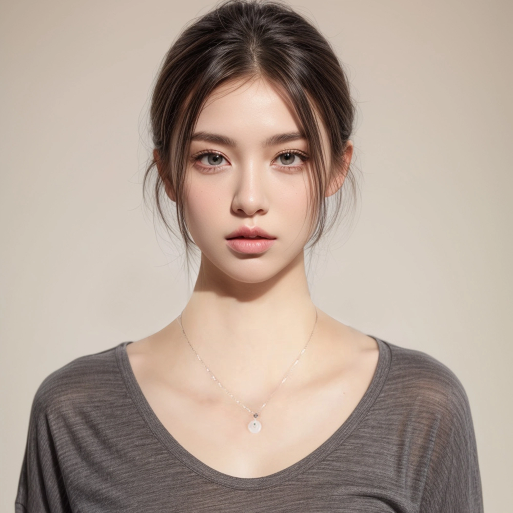 敦煌博物馆 本命年新中式小众锁骨链 玉髓 竹梦坠平安扣吊坠 女款