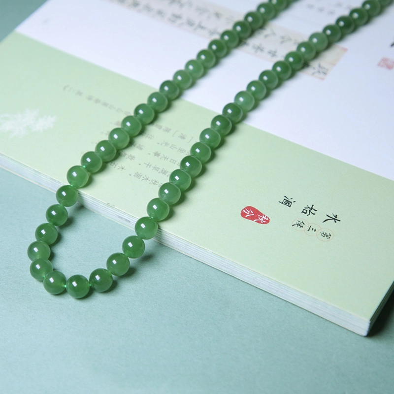 匠心琢玉 菠菜绿 国风新潮 和田玉 项链 女款 碧玉