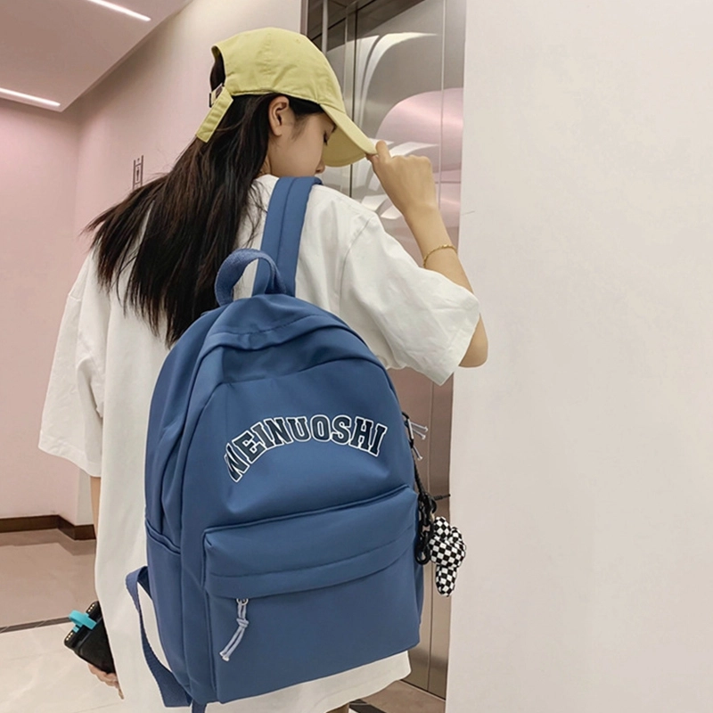 班亚奴 日系潮流书包初高中学生百搭多色大容量 尼龙 背包双肩包旅行包 常规 男女同款情侣款 白色/红色/蓝色/黑色